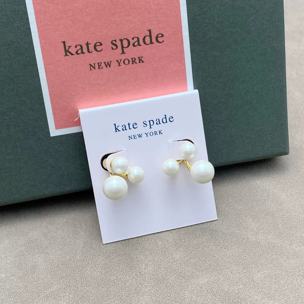 kate spade Two Way Mixed Size Pearl Earrings Silver Needle
